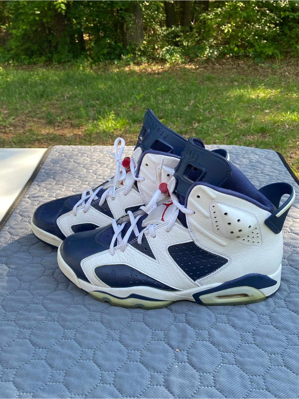 Nike Air Jordan 6 Retro Olympic Men’s Size 9 Athletic High-Top Sneakers